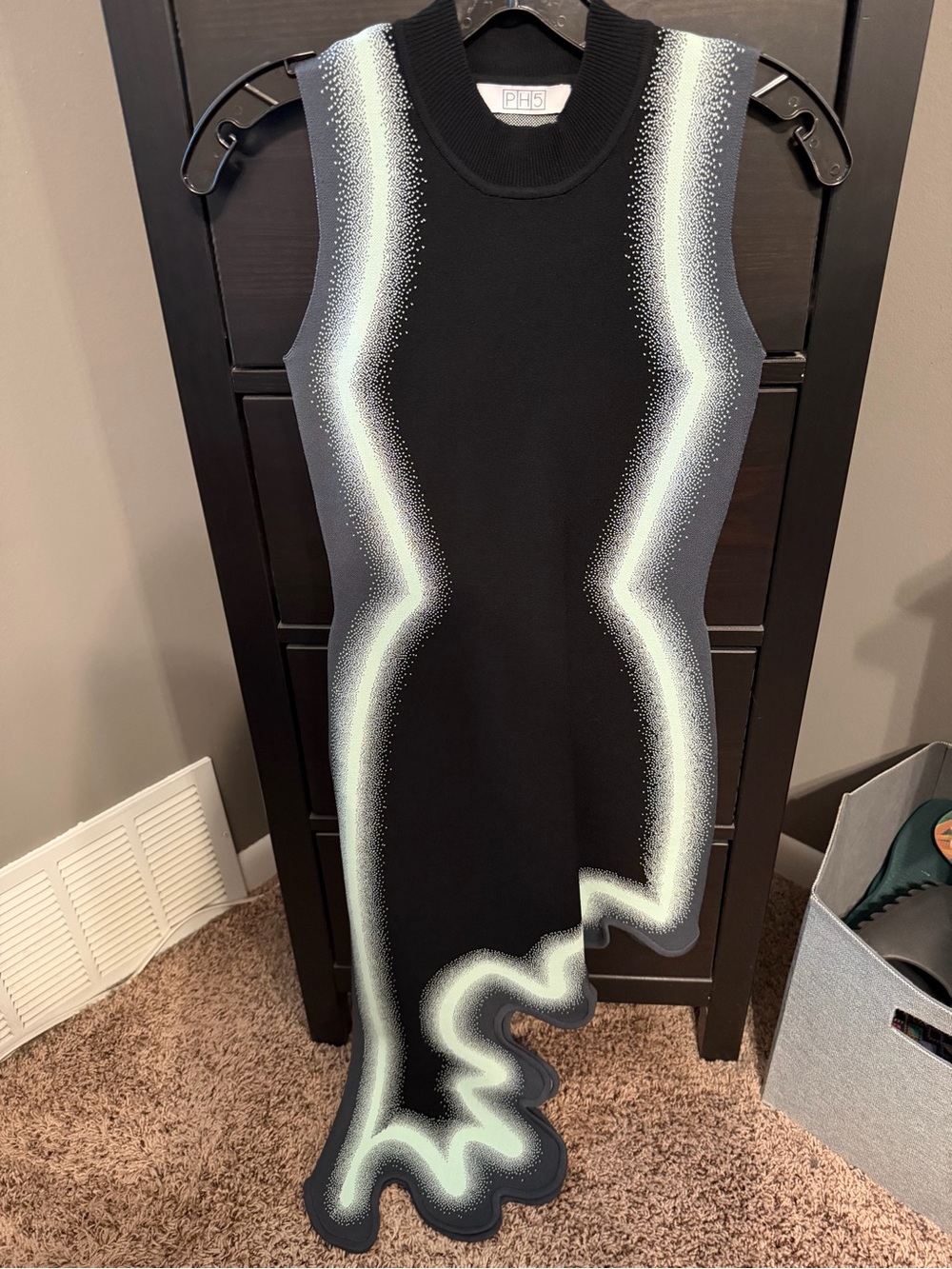 PH5 Black & Blue Sculptural Knit Dress